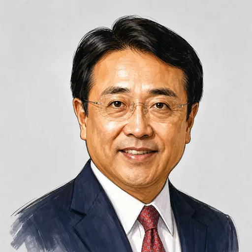 赤澤 亮正の似顔絵