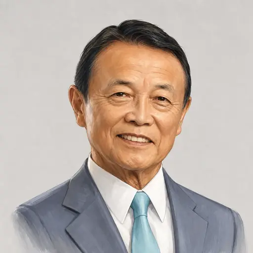 麻生 太郎の似顔絵