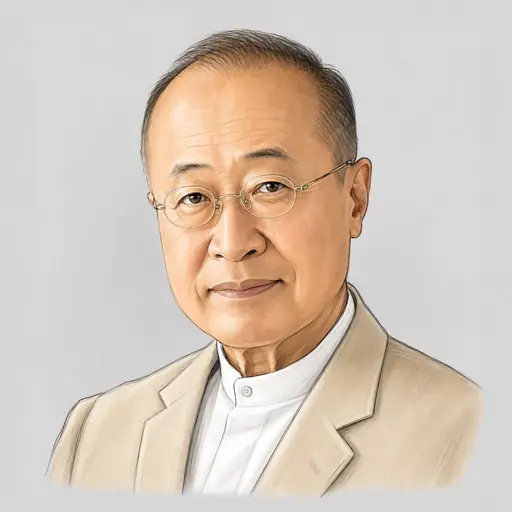 有田 芳生の似顔絵