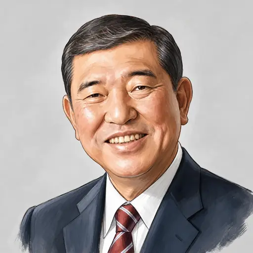 石破 茂の似顔絵
