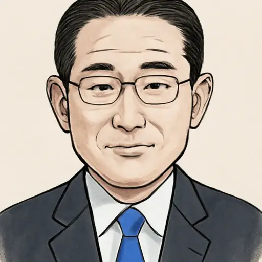 岸田 文雄の似顔絵
