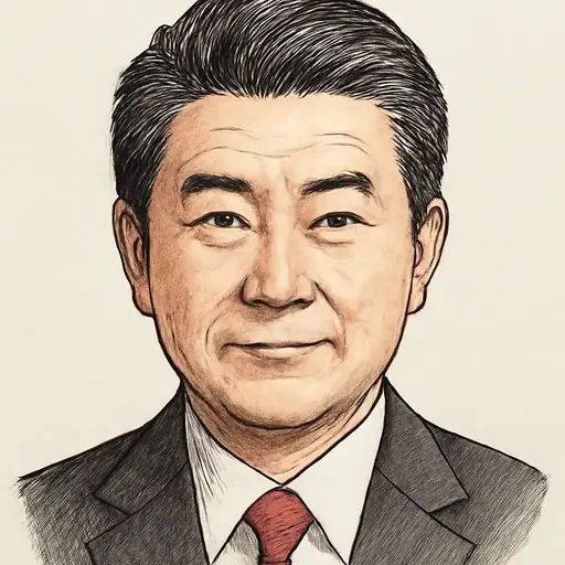 木原 誠二の似顔絵