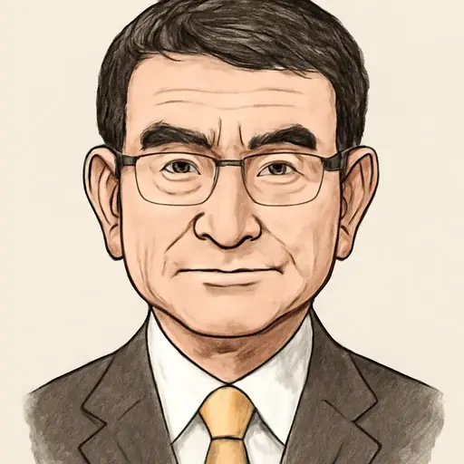 河野 太郎の似顔絵