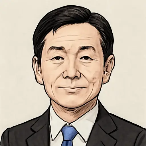 後藤 祐一の似顔絵