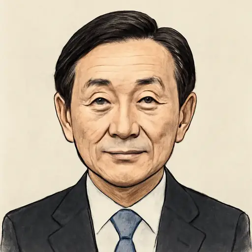 菅原 一秀の似顔絵