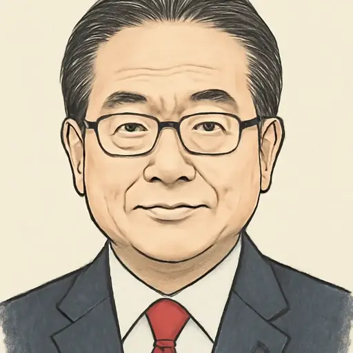 世耕 弘成の似顔絵