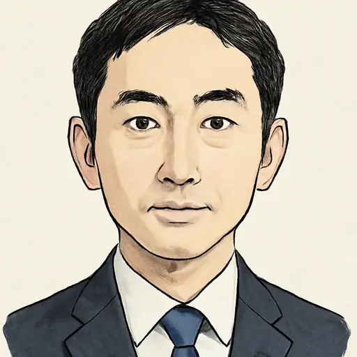 高見 亮の似顔絵