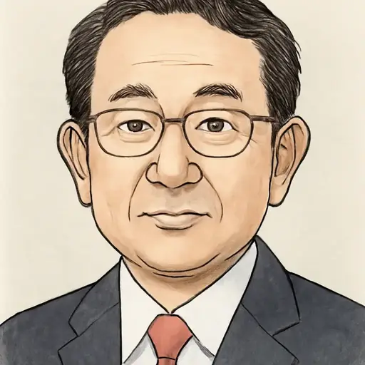橘 慶一郎の似顔絵