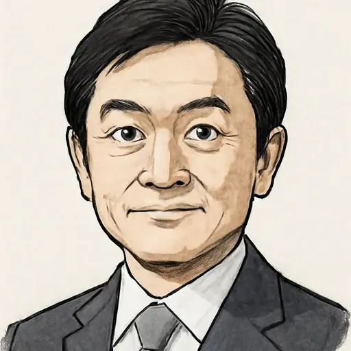 玉木 雄一郎の似顔絵