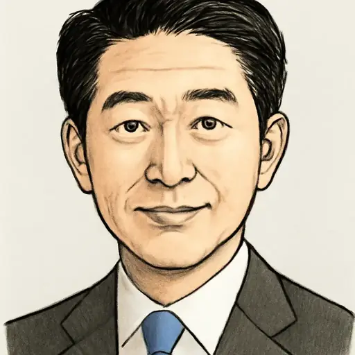 中曽根 康隆の似顔絵