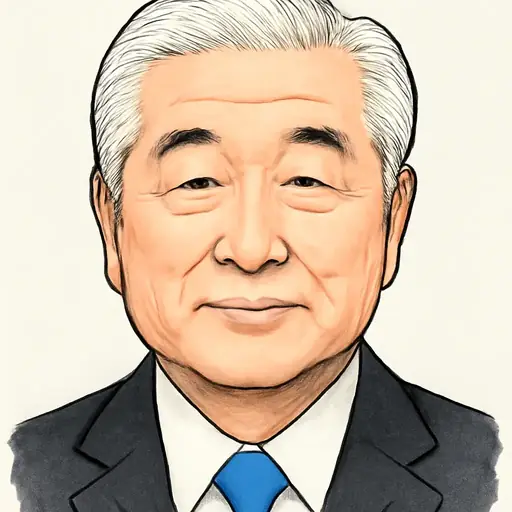 中谷 元の似顔絵