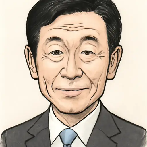 西村 康稔の似顔絵