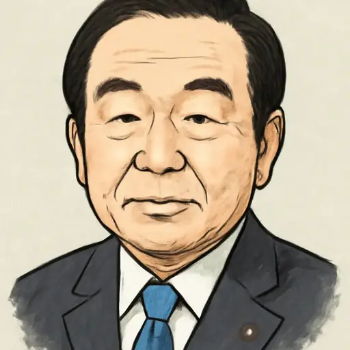 額賀 福志郎の似顔絵