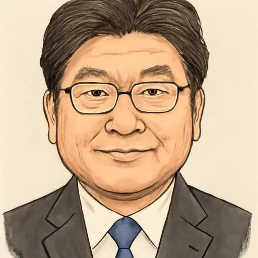 萩生田 光一の似顔絵