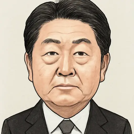 林 芳正の似顔絵