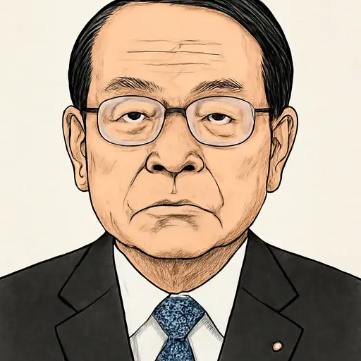 平沢 勝栄の似顔絵