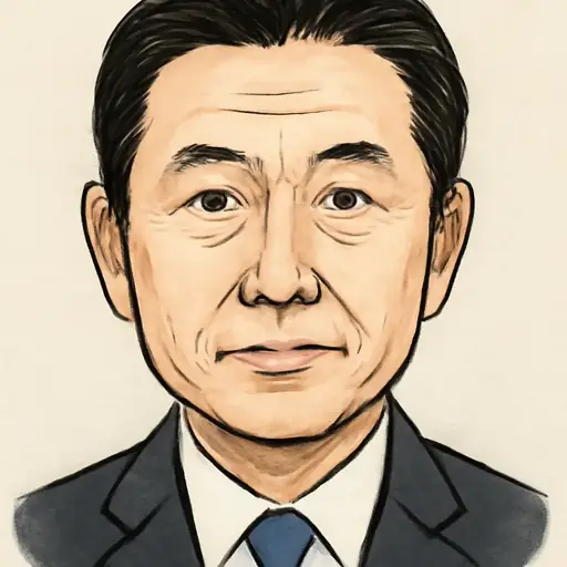 細野 豪志の似顔絵