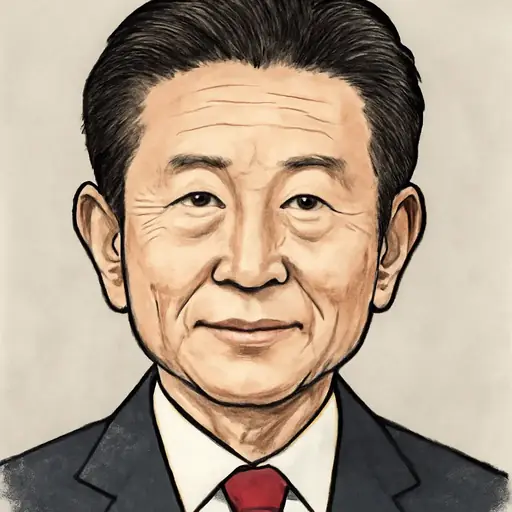 三ッ林 裕巳の似顔絵