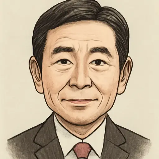 向山 好一の似顔絵