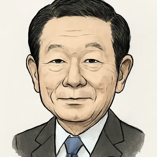 武藤 容治の似顔絵