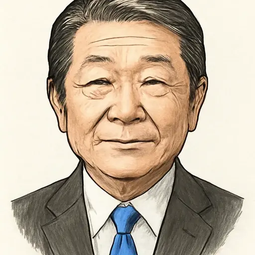 茂木 敏充の似顔絵