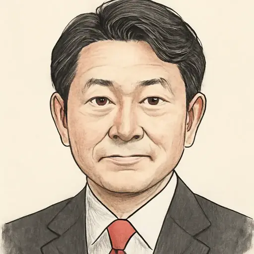 山口 晋の似顔絵