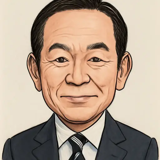 浅尾 慶一郎の似顔絵