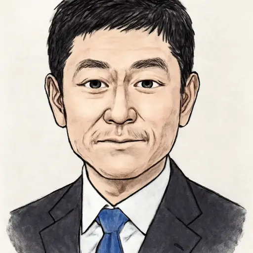 朝日 健太郎の似顔絵