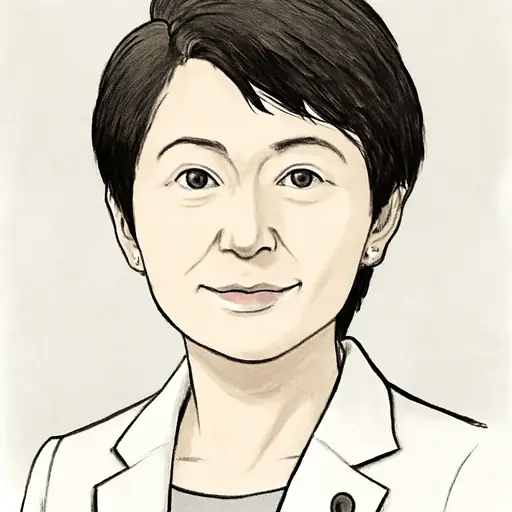 有村 治子の似顔絵