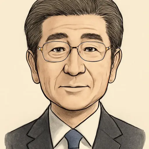 石井 準一の似顔絵