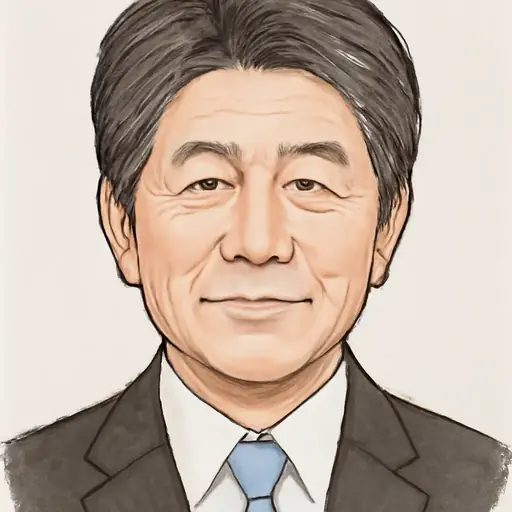 磯崎 仁彦の似顔絵