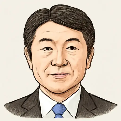 古賀 友一郎の似顔絵