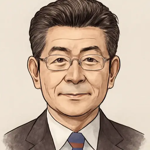 里見 隆治の似顔絵