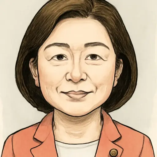 自見 はなこ[橋本 英子]の似顔絵
