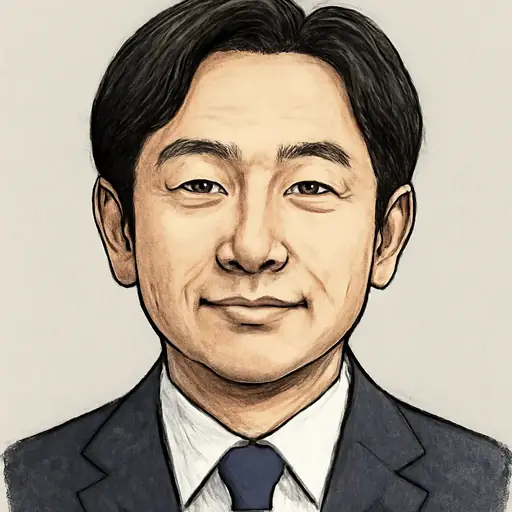 新実 彰平の似顔絵