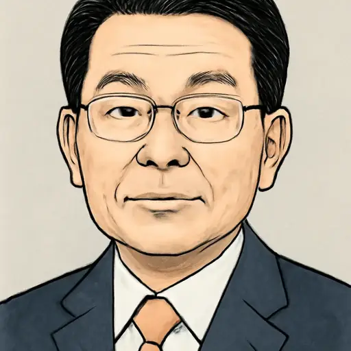 西田 実仁の似顔絵