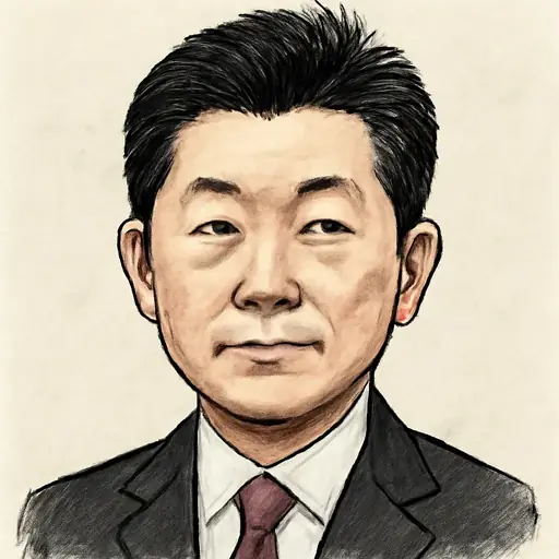 藤井 一博の似顔絵