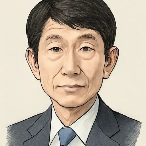 古川 俊治の似顔絵