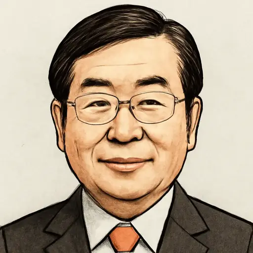 松田 学の似顔絵
